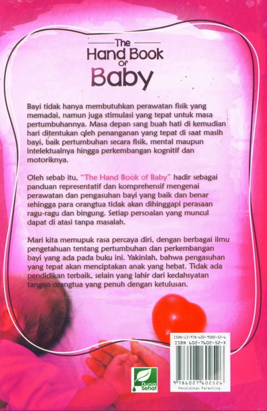 Cover Belakang Buku The Hand Book of Baby - Buku Pintar Merawat Anak