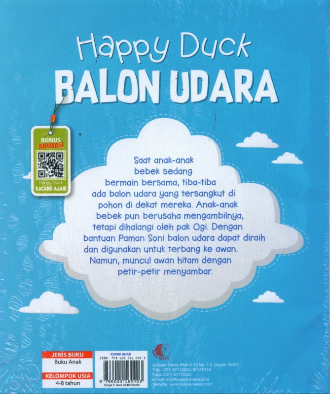 Cover Belakang Buku Happy Duck Balon Udara