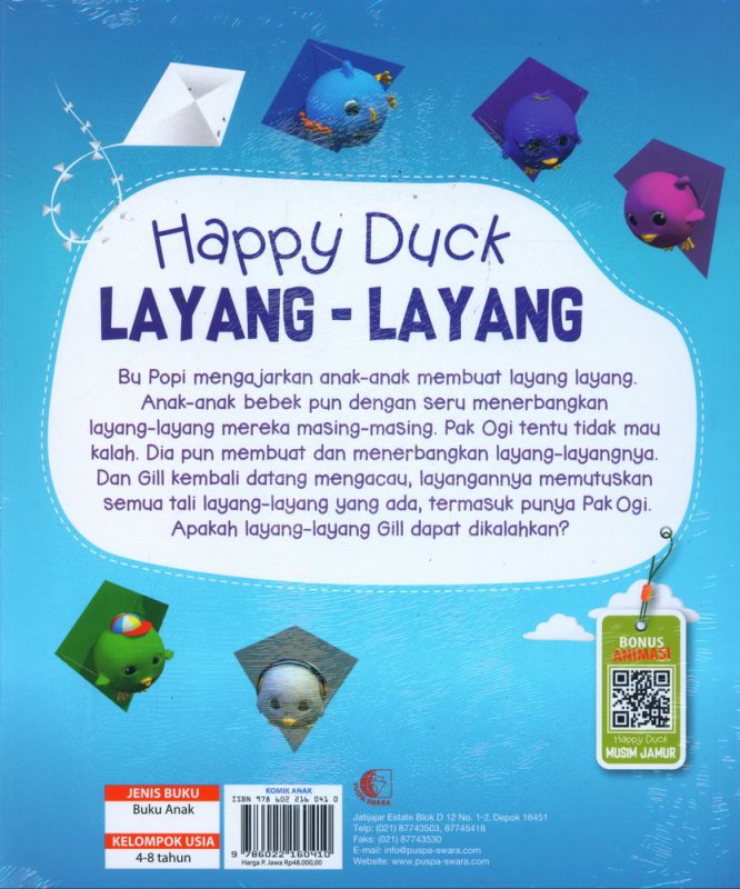 Cover Belakang Buku Happy Duck Layang-Layang