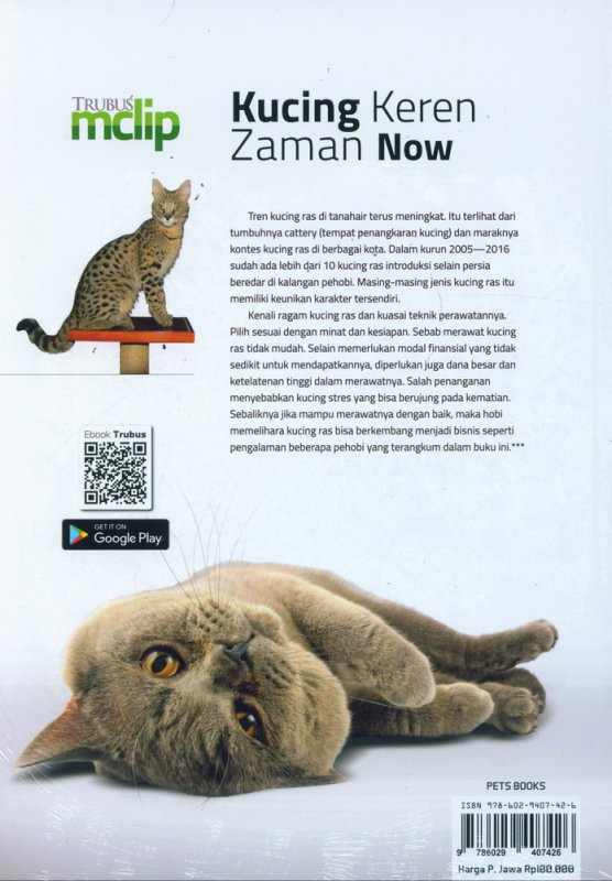 Cover Belakang Buku Kucing Keren Zaman Now
