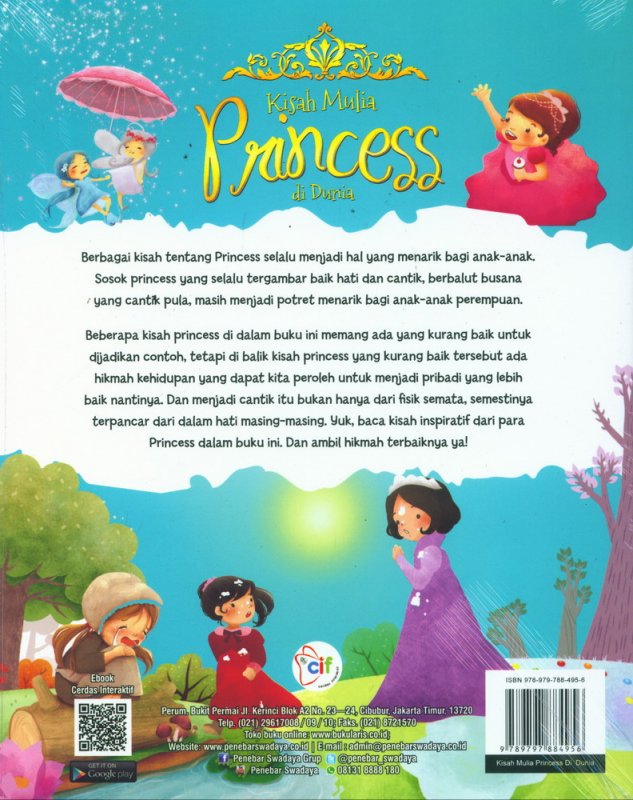 Cover Belakang Buku Kisah Mulia Princess di Dunia Cerita Putri yang Bijaksana & Baik Hati