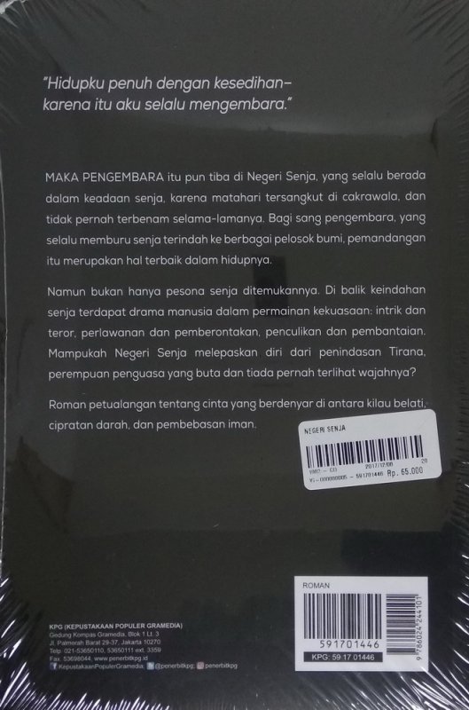 Cover Belakang Buku Negeri Senja - Cover Baru 2017