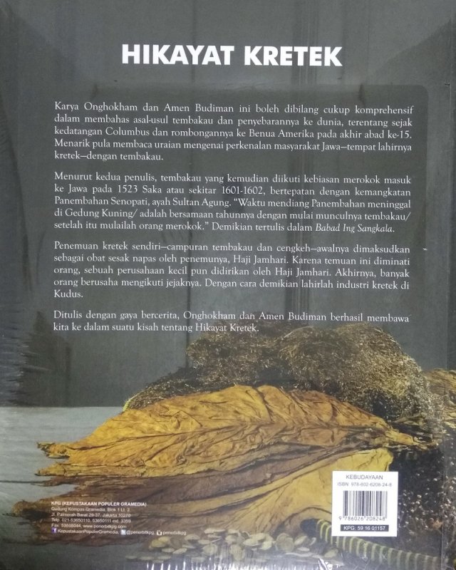 Cover Belakang Buku Hikayat Kretek