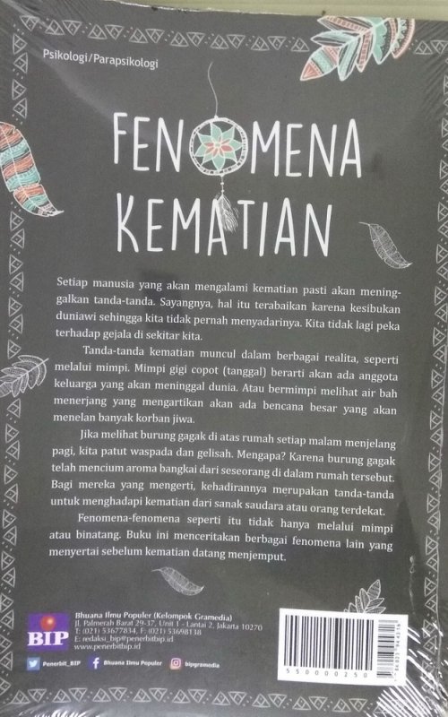 Cover Belakang Buku Fenomena Kematian (Based on True Story)