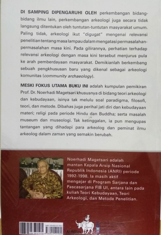 Cover Belakang Buku Perspektif Arkeologi Masa Kini Dalam Konteks Indonesia