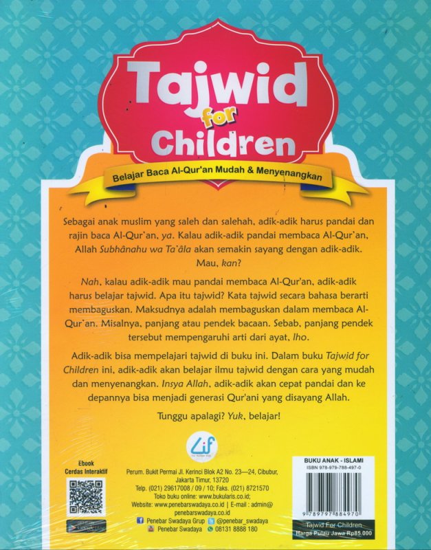 Cover Belakang Buku Tajwid for Children - belajar Baca Al-Quran Mudah & Menyenangkan
