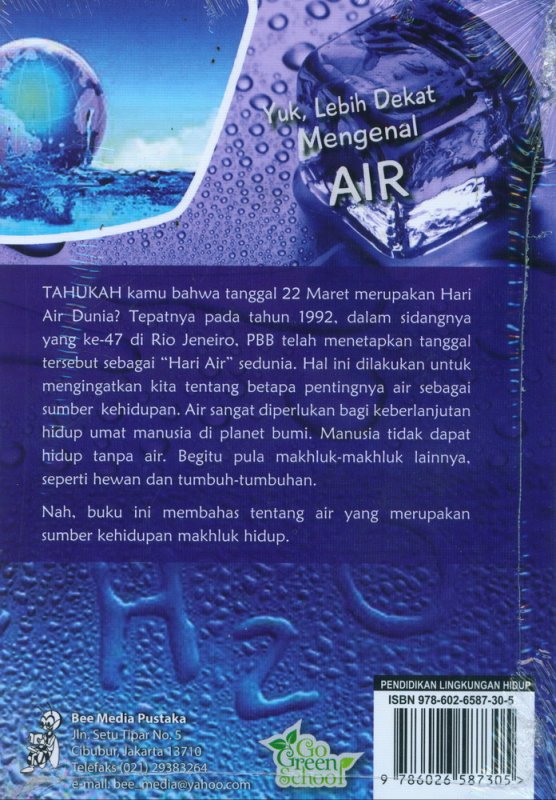 Cover Belakang Buku Yuk Lebih Dekat Mengenal AIR (Seri Pendidikan Adiwiyata)