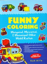 Funny Coloring: Mengenal Mewarnai & Menempel Stiker Mobil Kartun