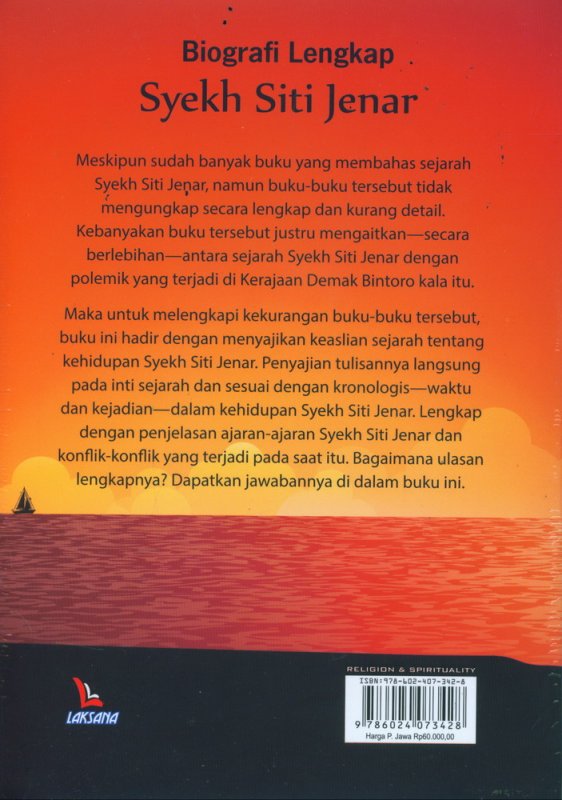 Cover Belakang Buku Biografi Lengkap Syekh Siti Jenar