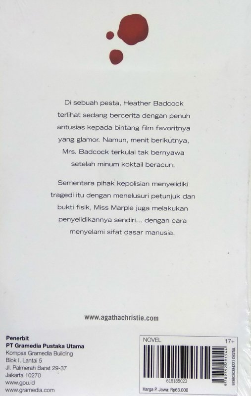 Cover Belakang Buku Dan Cermin Pun Retak - The Mirror Crackd from Side to Side (cover baru)