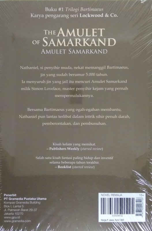 Cover Belakang Buku The Bartimaeus Trilogy#1: The Amulet of Samarkand - Amulet Samarkand