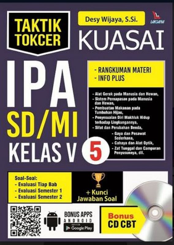 Cover Buku TAKTIK TOKCER KUASAI IPA SD/MI KELAS V