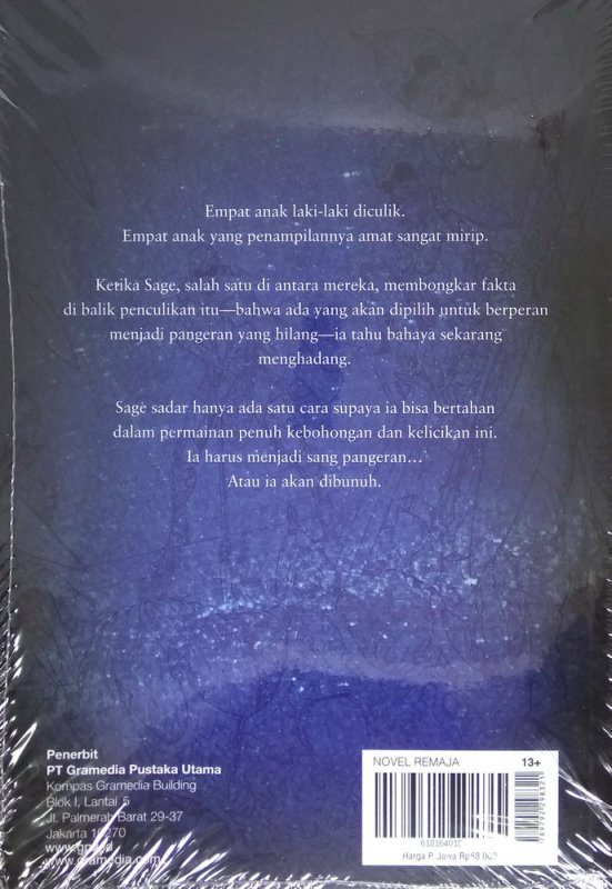 Cover Belakang Buku The False Prince - Pangeran Palsu (Cover Baru)