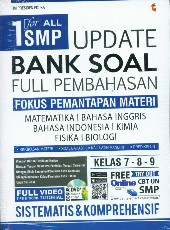 Cover Buku 1 for All SMP Update Bank Soal Full Pembahasan Kelas 7-8-9