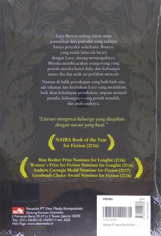 Cover Belakang Buku My Name is Lucy Barton