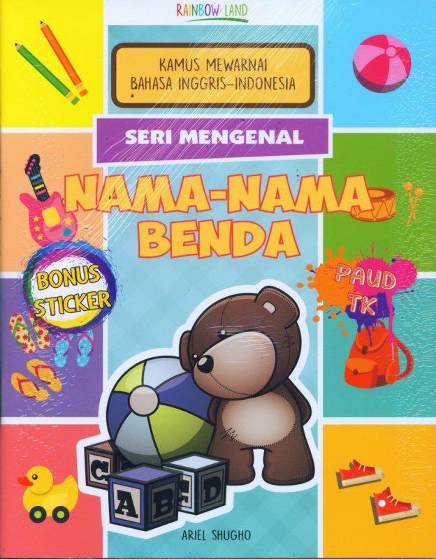 Cover Buku Seri Mengenal Nama-Nama Benda : Kamus Mewarnai Bahasa Inggris-Indonesia