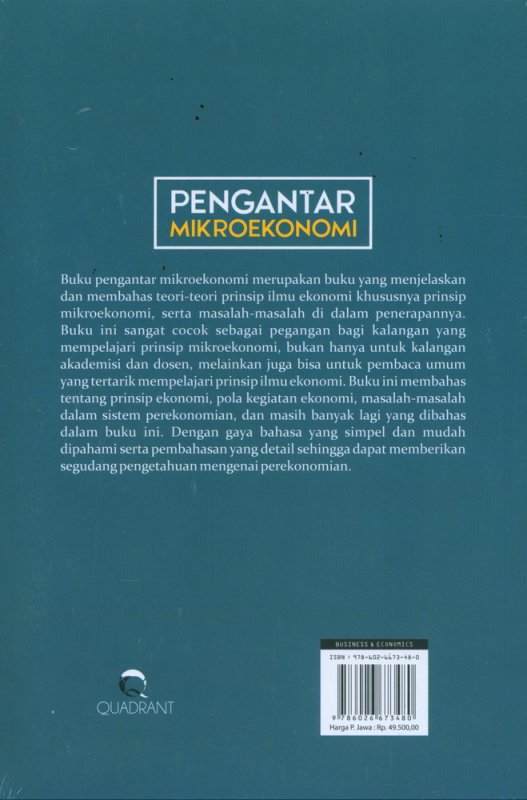 Cover Belakang Buku Pengantar Mikroekonomi