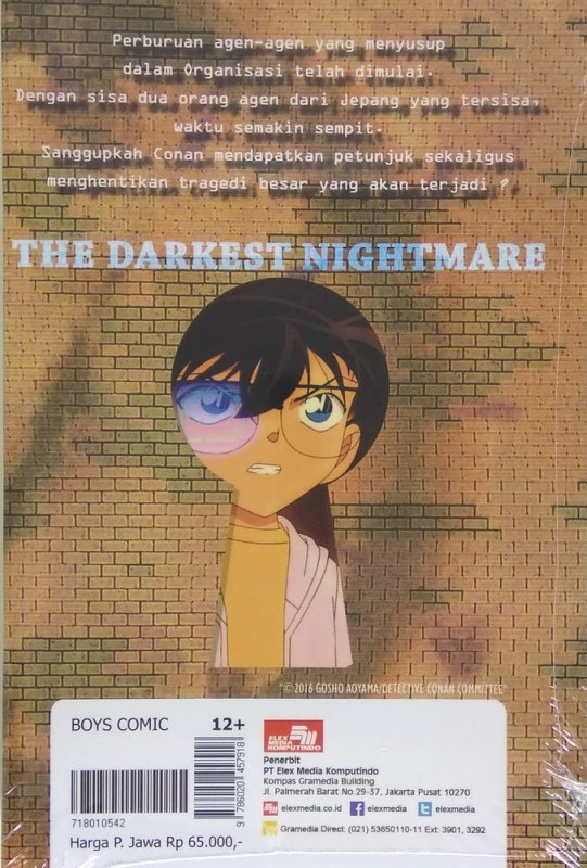 Cover Belakang Buku Conan Movie : The Darkest Nightmare last