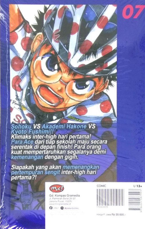 Cover Belakang Buku Yowamushi Pedal, Go! 07