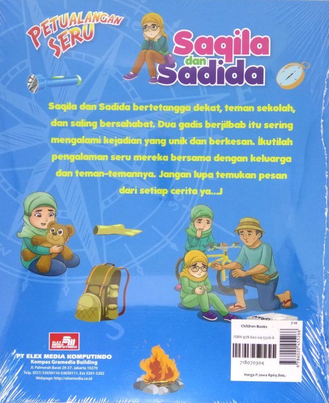 Cover Belakang Buku Petualangan Seru Saqila dan Sadida