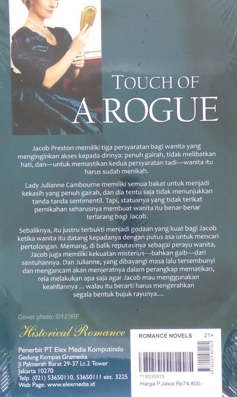 Cover Belakang Buku HR: Touch of a Rogue