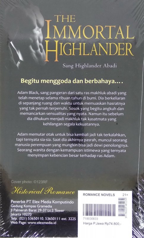 Cover Belakang Buku The Immortal Highlander - Sang Highlander Abadi