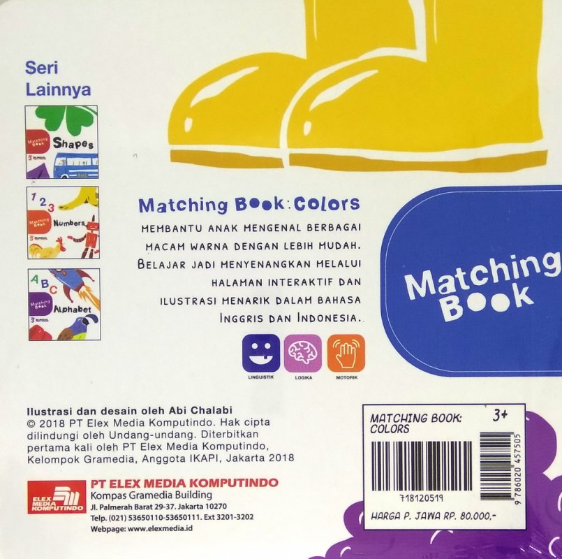 Cover Belakang Buku Matching Book: Colors