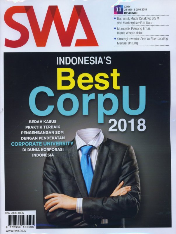 Cover Buku Majalah SWA Sembada No. 11 | 25 Mei - 5 Juni 2018