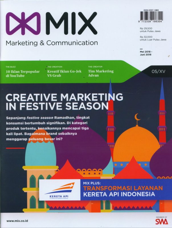 Cover Buku Majalah MIX Marketing Communications Edisi Mei - Juni 2018