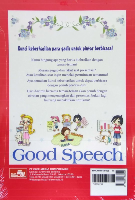 Cover Belakang Buku Girls Encyclopedia: Good Speech (Education Comics)
