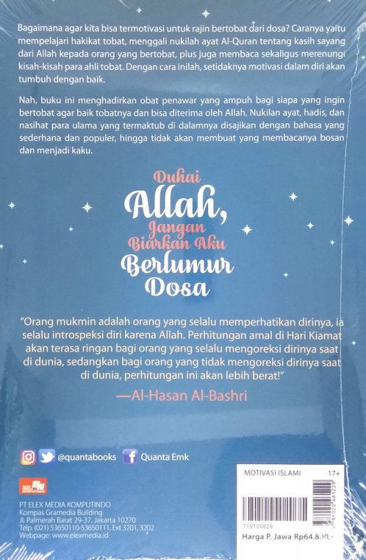 Cover Belakang Buku Duhai Allah, Jangan Biarkan Aku Berlumur Dosa