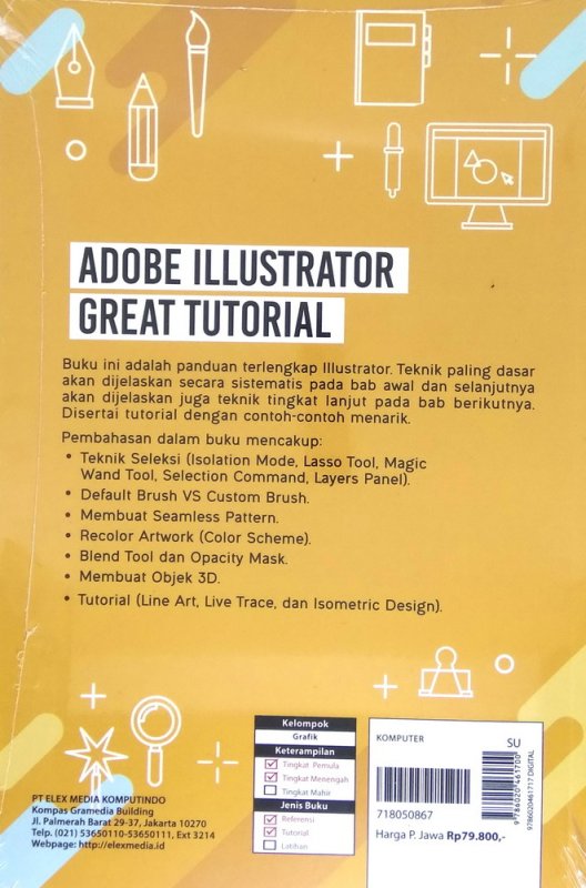 Cover Belakang Buku Adobe Illustrator Great Tutorial