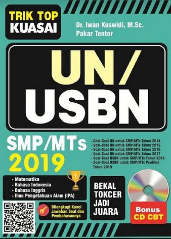 Cover Buku TRIK TOP KUASAI UN/USBN SMP/MTS 2019 BONUS CD CBT