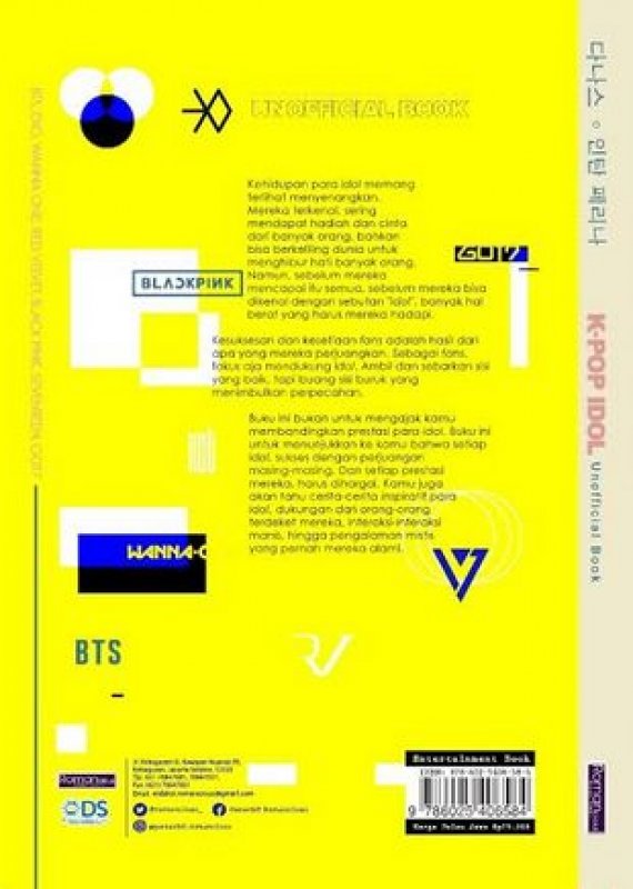 Cover Belakang Buku K-POP IDOL Unofficial Book [Bonus: Poster, Paket Photocard]