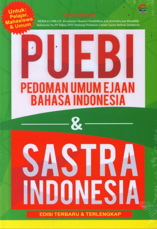 Cover Buku PUEBI & SASTRA INDONESIA EDISI TERBARU & TERLENGKAP