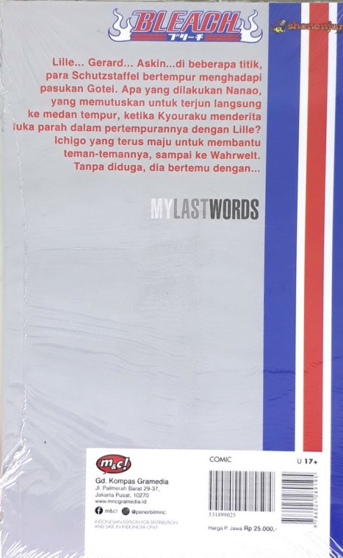 Cover Belakang Buku Bleach 72