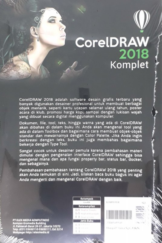Cover Belakang Buku CorelDRAW 2018 Komplet