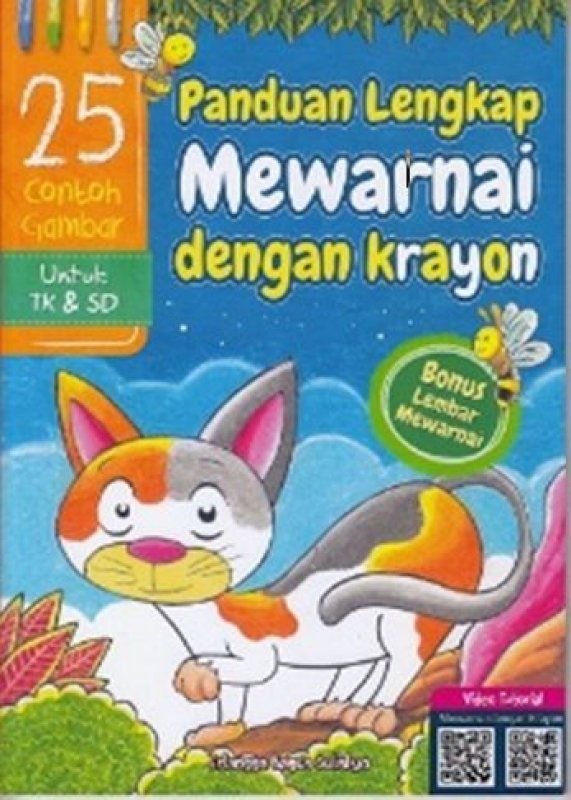 Cover Buku Panduan Lengkap Mewarnai Dengan Krayon