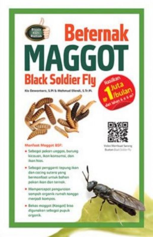 Cover Buku BETERNAK MAGGOT BLACK SOLDIER FLY