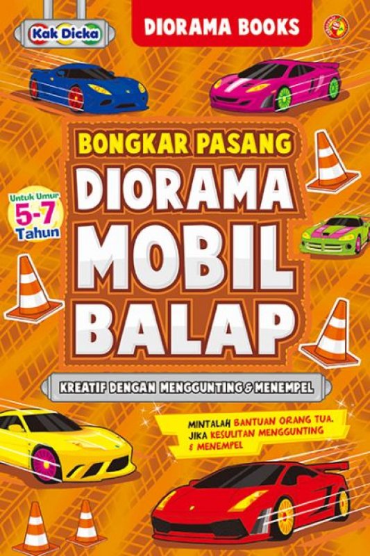 Cover Buku Bongkar Pasang Diorama Mobil Balap