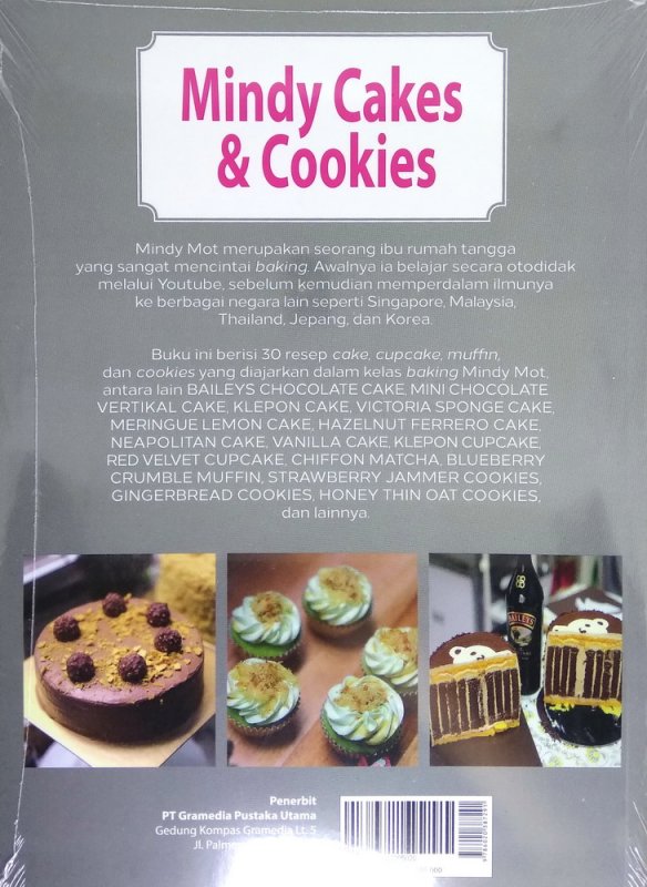 Cover Belakang Buku Mindy Cakes & Cookies