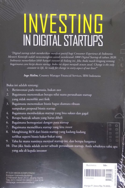 Cover Belakang Buku Investing in Digital Startups
