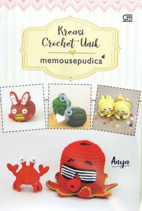 Cover Buku Kreasi Crochet Unik Memousepudica