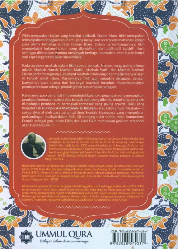 Cover Belakang Buku FIKIH EMPAT MAZHAB PRAKTIS JILID 1 (Hard Cover)