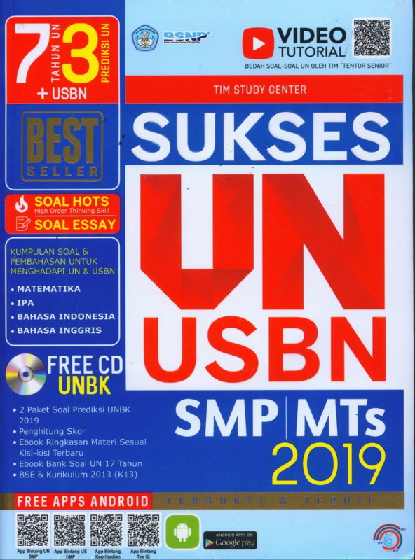 Cover Buku SUKSES UN USBN SMP/MTS 2019