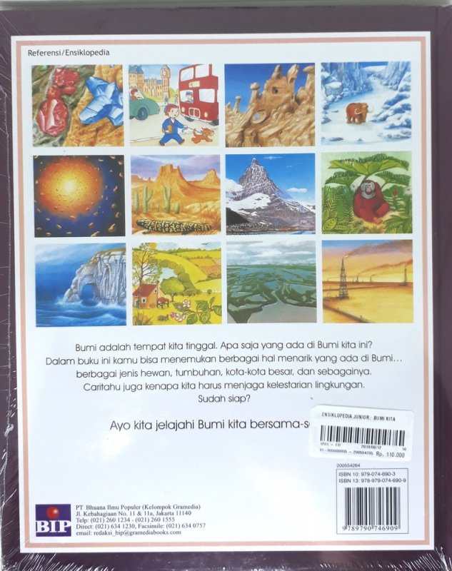 Cover Belakang Buku Ensiklopedia Junior : Bumi Kita
