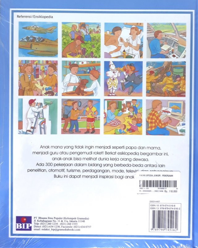 Cover Belakang Buku Ensiklopedia Junior : Pekerjaan (Hard Cover)