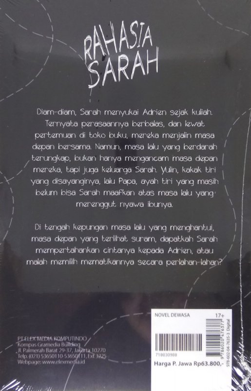 Cover Belakang Buku Rahasia Sarah