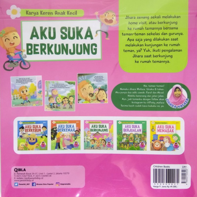 Cover Belakang Buku Karya Keren Anak Kecil : Aku Suka Berkunjung