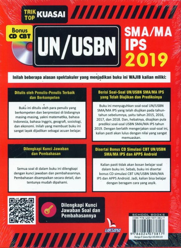Cover Belakang Buku Trik Top Kuasai UN/USBN SMA/MA IPS 2019